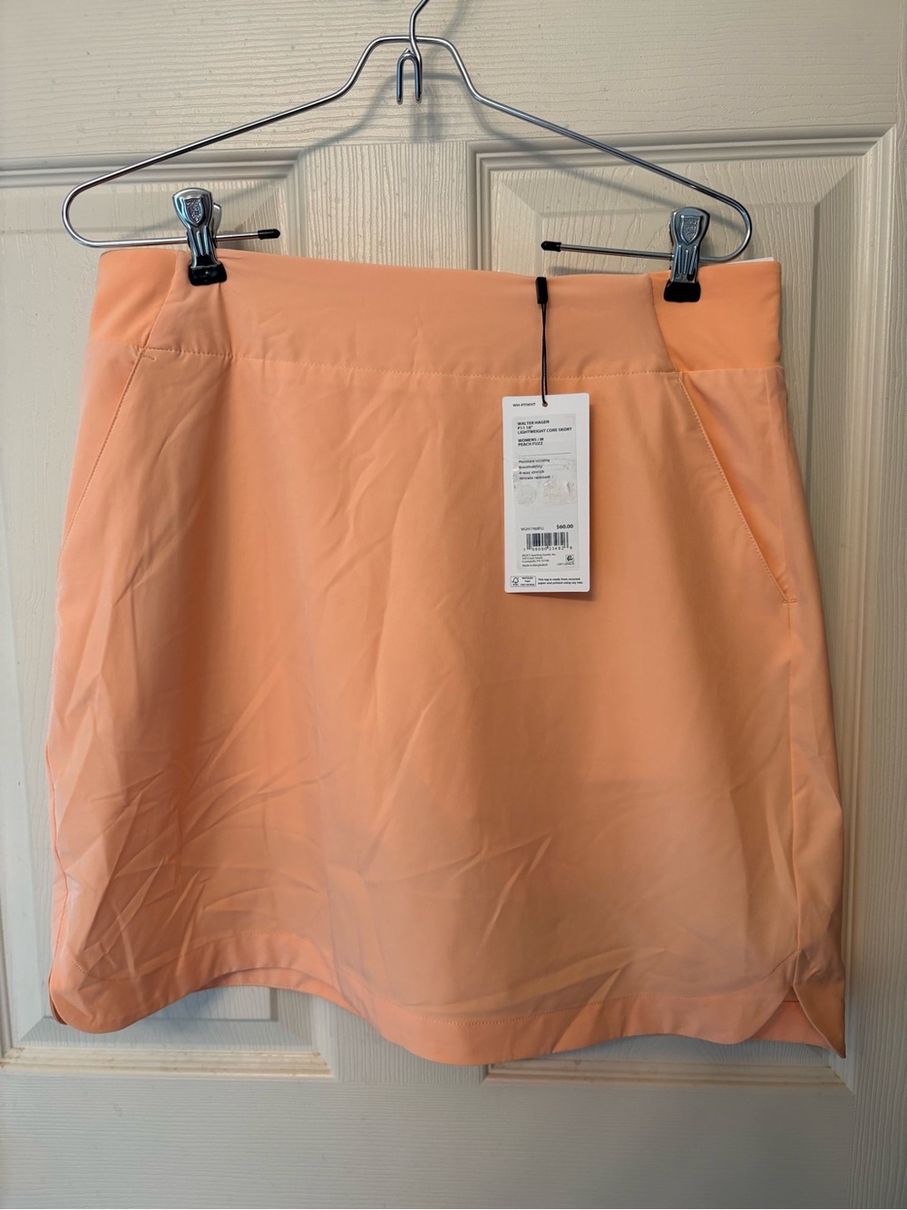 NWT Women's Walter Hagen P11 16” Lightweight Core Golf Skort Orange Medium $60